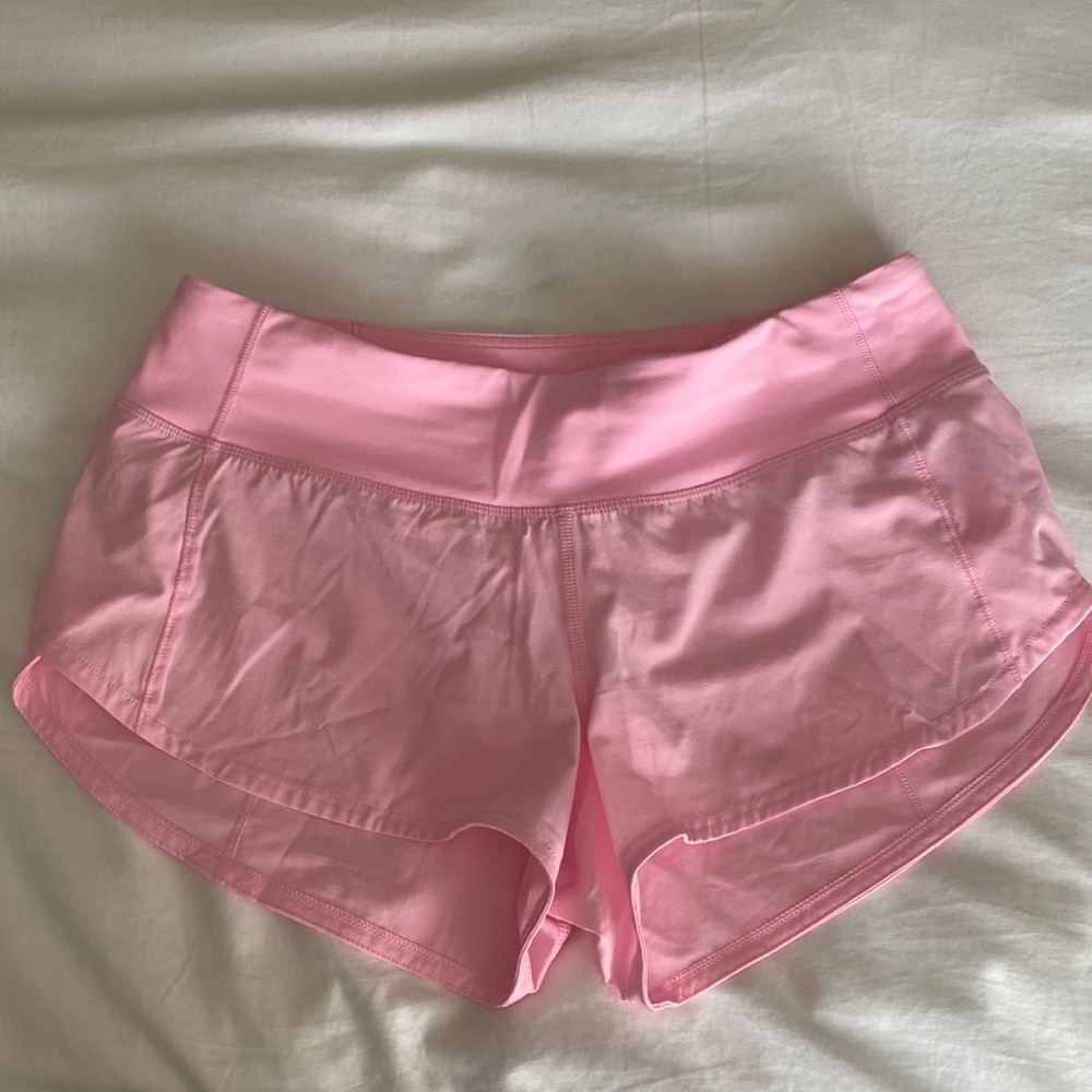 Lululemon  🌸 Miami Pink Speed Up shorts. Only worn a few times. Beautiful pink!